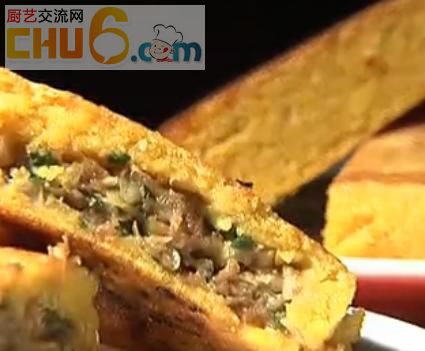 热卖的带馅贴饼子