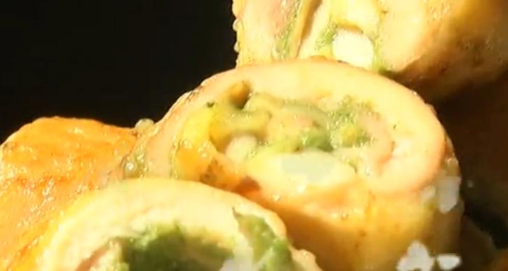 榆钱马蹄鸡肉卷